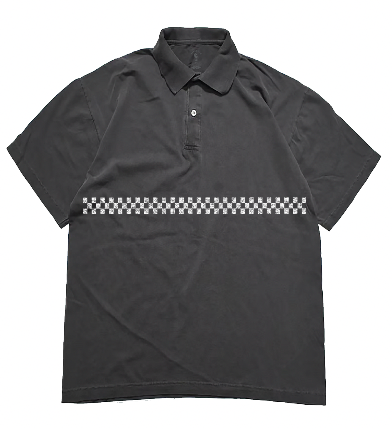 Vintage Black Checkered Polo
