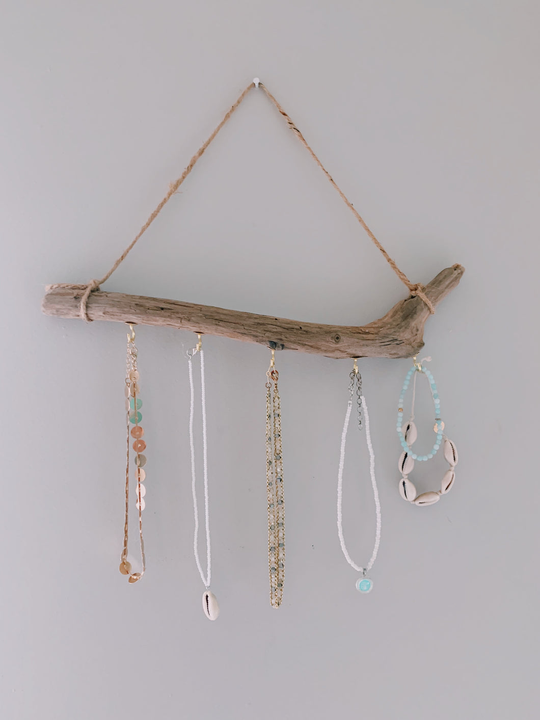 Driftwood jewelry hanger