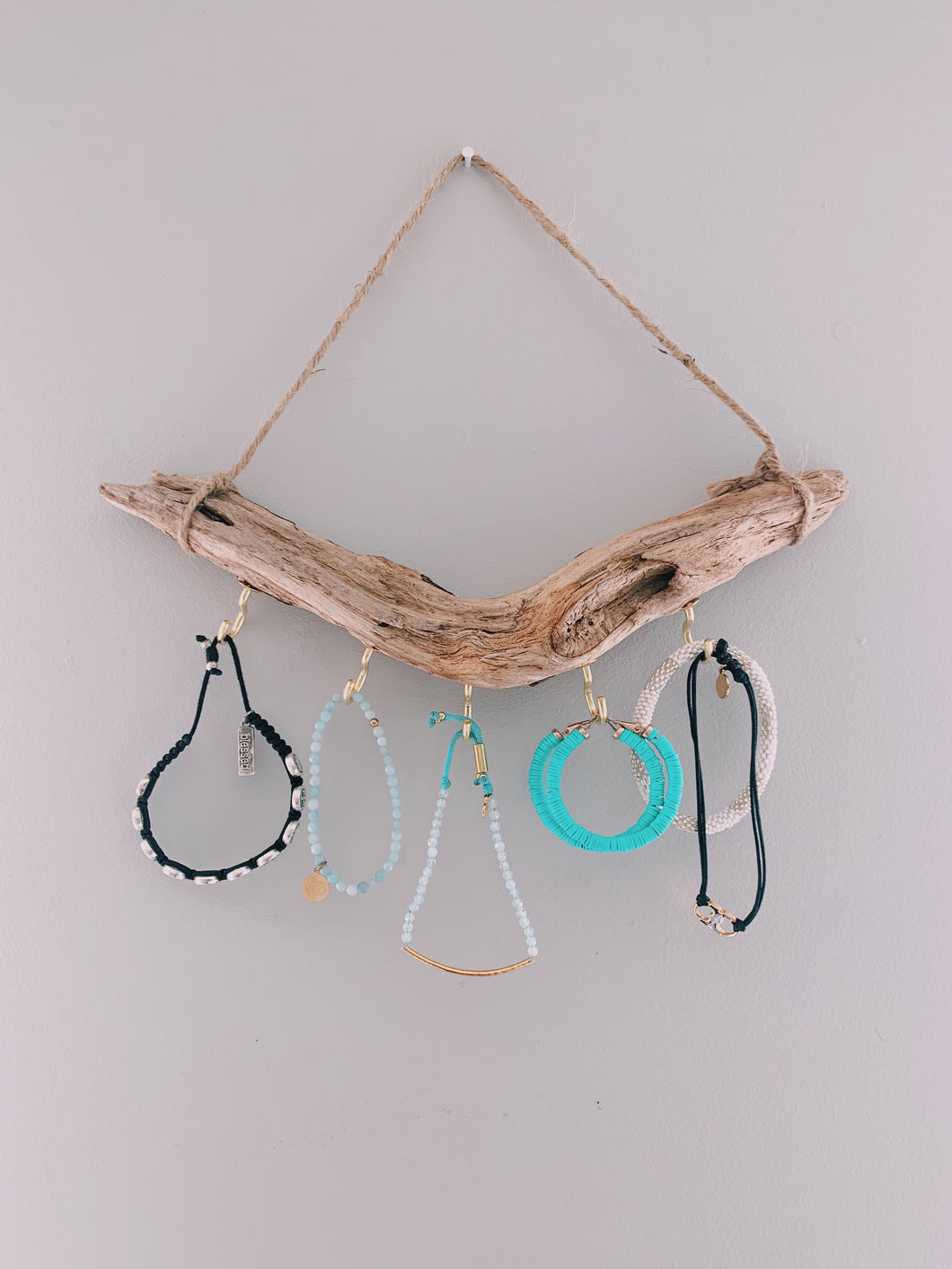 Driftwood jewelry hanger